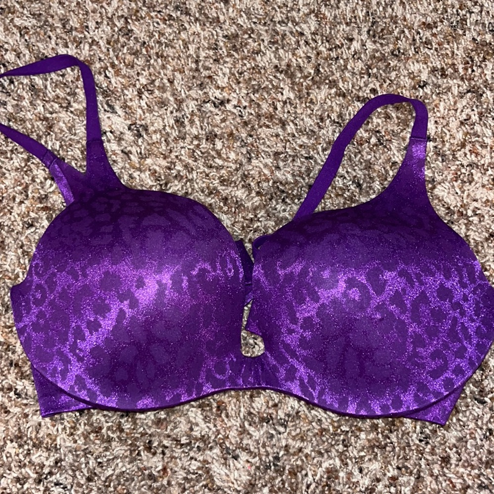 Purple Leopard Push-up Bra